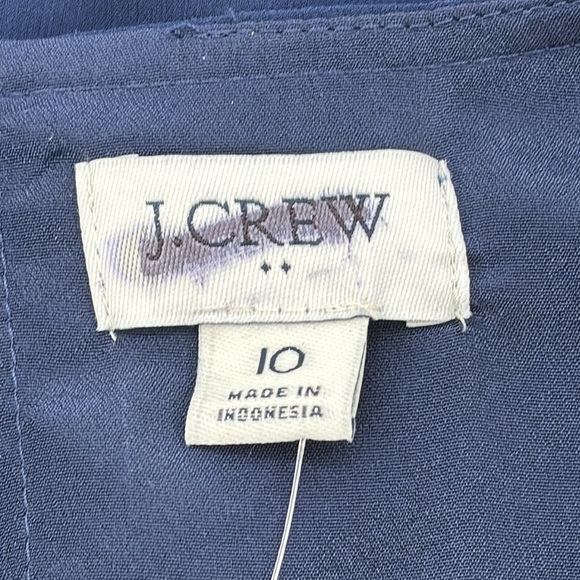 J Crew Factory Mini dress with flounce hem and sheer sleeves size 10 NWT BY478 - Picture 4 of 9